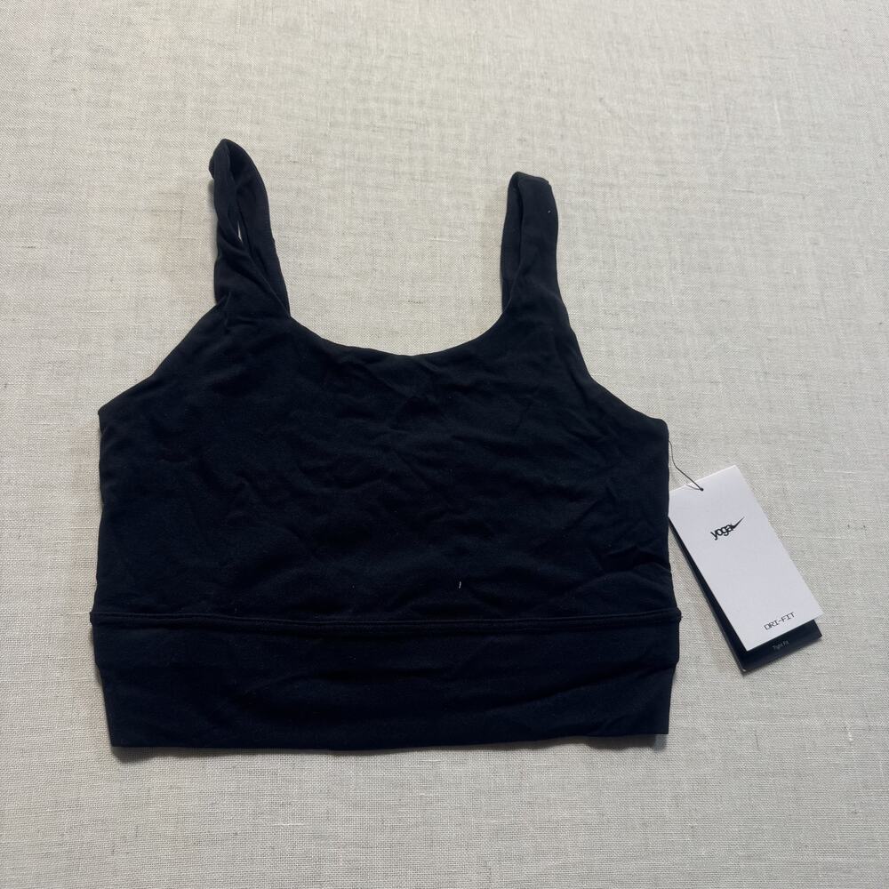Nike Yoga Luxe Women's Infinalon Crop Top Sz XS‎ Black Brand New